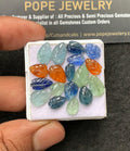 Natural Mix Kyanite Gemstone Hand Carved Leaf Shape Cabochon Loose Gemstone For Jewelry Making Wholesalegems 8-12 MM Size 18 Pcs SM25058