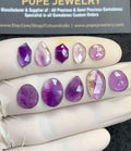 Natural Amethyst Gemstone Rose Cut Mix Cabochon High Quality Loose Gemstone For Jewelry Making Wholesalegems 8-14 MM Size 10 Pcs SM24794