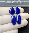 Natural Lapis Lazuli Gemstone Smooth Mix Cabochon High Quality Loose Gemstone For Jewelry Making Wholesalegems 17-20 MM Size 2 Pair SM24796