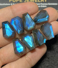 Natural Labradorite Step Cut Coffin Shape Cabochon Loose Gemstone For Jewelry Making Wholesalegems 16x12 MM Size 8 Pcs SM25097