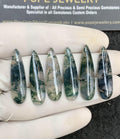 Natural Moss Agate Gemstone Smooth Pear Cabochon High Quality Loose Gemstone For Jewelry Making Wholesalegems 30x8 MM Size 6 Pcs SM24848