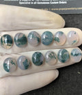 Natural Moss Agate Gemstone Smooth Oval Cabochon High Quality Loose Gemstone For Jewelry Making Wholesalegems 12x10 MM Size 12 Pcs SM24857