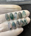 Natural Moss Agate Gemstone Smooth Oval Cabochon High Quality Loose Gemstone For Jewelry Making Wholesalegems 15x8 MM Size 10 Pcs SM24862