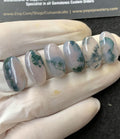 Natural Moss Agate Gemstone Smooth Oval Cabochon High Quality Loose Gemstone For Jewelry Making Wholesalegems 20x10 MM Size 6 Pcs SM24863
