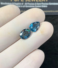 Natural London Blue Topaz Gemstone Faceted Cut Mix Shape Loose Gemstone For Jewelry Making Wholesalegems 9-10 MM Size 2 Pcs SM25142