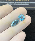 Natural Sky Blue Topaz Gemstone Faceted Cut Mix High Quality Loose Gemstone For Jewelry Making Wholesalegems 8-13 MM Size 2 Pcs SM25154