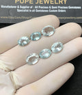 Natural Aquamarine Gemstone Faceted Cut Oval Shape High Quality Loose Gemstone For Jewelry Making Wholesalegems 9-11 MM Size 6 Pcs SM25177