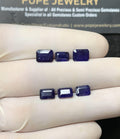 Natural Blue Sapphire Gemstone Faceted Cut Rectangle High Quality Loose Gemstone For Jewelry Making Wholesalegems 6-8 MM Size 6 Pcs SM25178