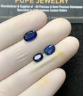 Natural Blue Sapphire Gemstone Faceted Cut Oval High Quality Loose Gemstone For Jewelry Making Wholesalegems 7-9 MM Size 3 Pcs SM25179