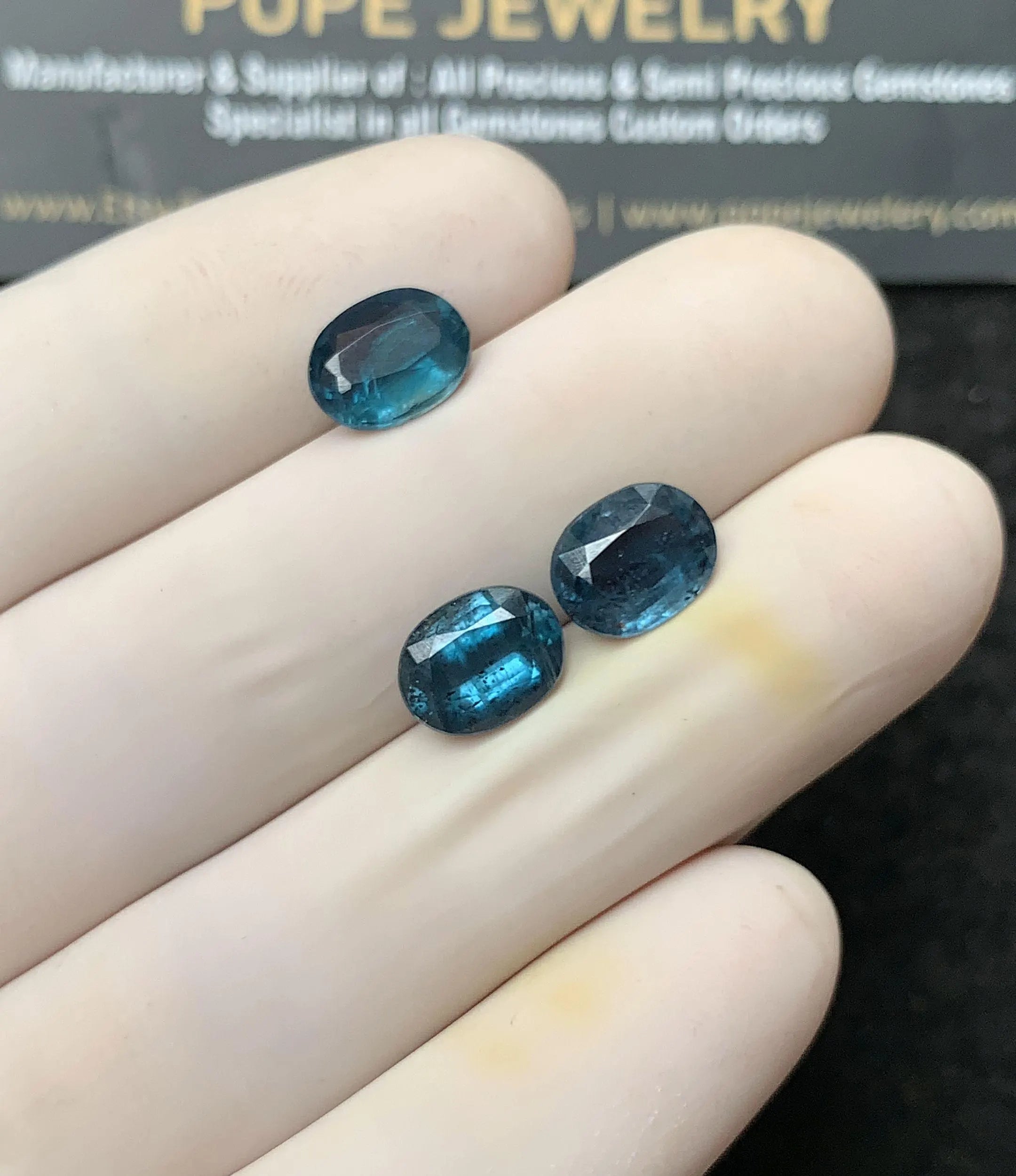 Natural Teal Green Kyanite Gemstone Faceted Cut Oval High Quality Loose Gemstone For Jewelry Making Wholesalegems 9x7 MM Size 3 Pcs SM25180