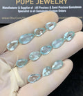 Natural Aquamarine Gemstone Faceted Cut Pear Shape High Quality Loose Gemstone For Jewelry Making Wholesalegems 9-14 MM Size 12 Pcs SM25188