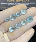 Natural Aquamarine Gemstone Faceted Cut Oval Shape High Quality Loose Gemstone For Jewelry Making Wholesalegems 8-11 MM Size 8 Pcs SM25194