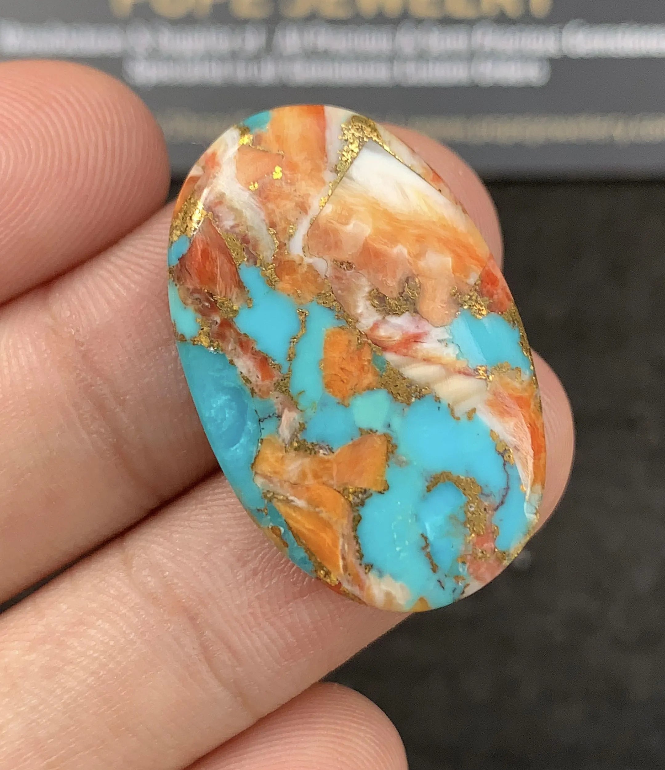 Oyster Turquoise Gemstone Smooth Oval Shape Cabochon High Quality Loose Gemstone For Jewelry Making Wholesalegems 30x19x5 MM Size SM25205