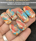 Oyster Turquoise Gemstone Smooth Mix Cabochon High Quality Loose Gemstone For Jewelry Making Wholesalegems 23-28 MM Size 3 Pair SM25209