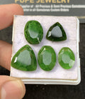 Natural Chrome Gemstone Step Cut Mix Shape Cabochon Loose Gemstone For Jewelry Making Wholesalegems 12-15 MM Size 5 Pcs SM25216