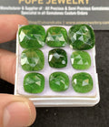 Natural Chrome Gemstone Rose Cut Cushion Shape Cabochon Loose Gemstone For Jewelry Making Wholesalegems 10-14 MM Size 9 Pcs SM25218