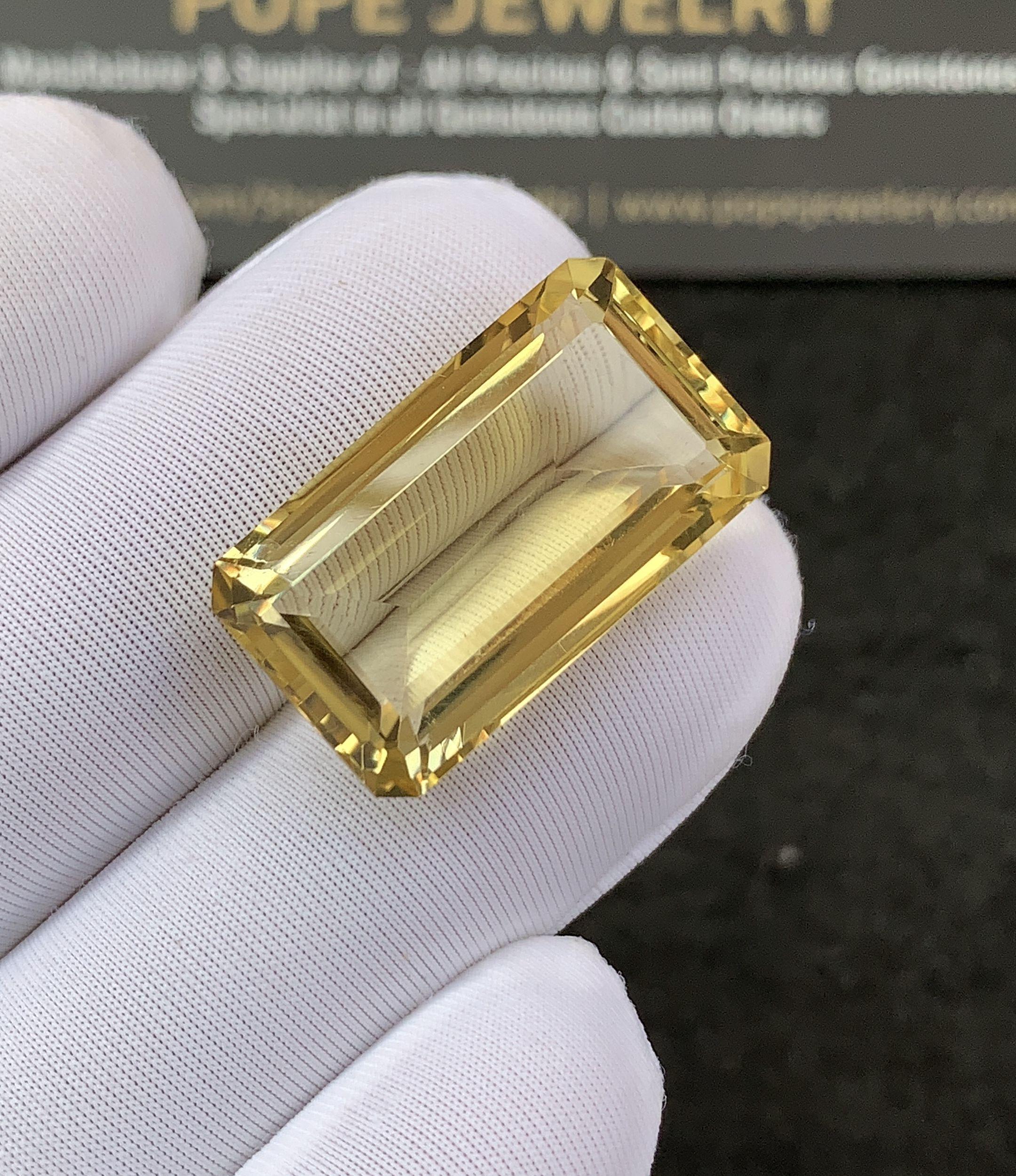 Natural Citrine Gemstone Faceted Cut Rectangle Shape Loose Gemstone For Jewelry Making Wholesalegems 23x13x9 MM Size SM25220