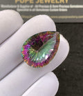 Natural Mystic Topaz Gemstone Faceted Cut Pear Shape Loose Gemstone For Jewelry Making Wholesalegems 25x18x11 MM Size SM25227