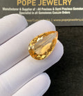 Natural Citrine Gemstone Faceted Cut Pear Shape Cuts High Quality Loose Gemstone For Jewelry Making Wholesalegems 25x15x9 MM Size SM24918