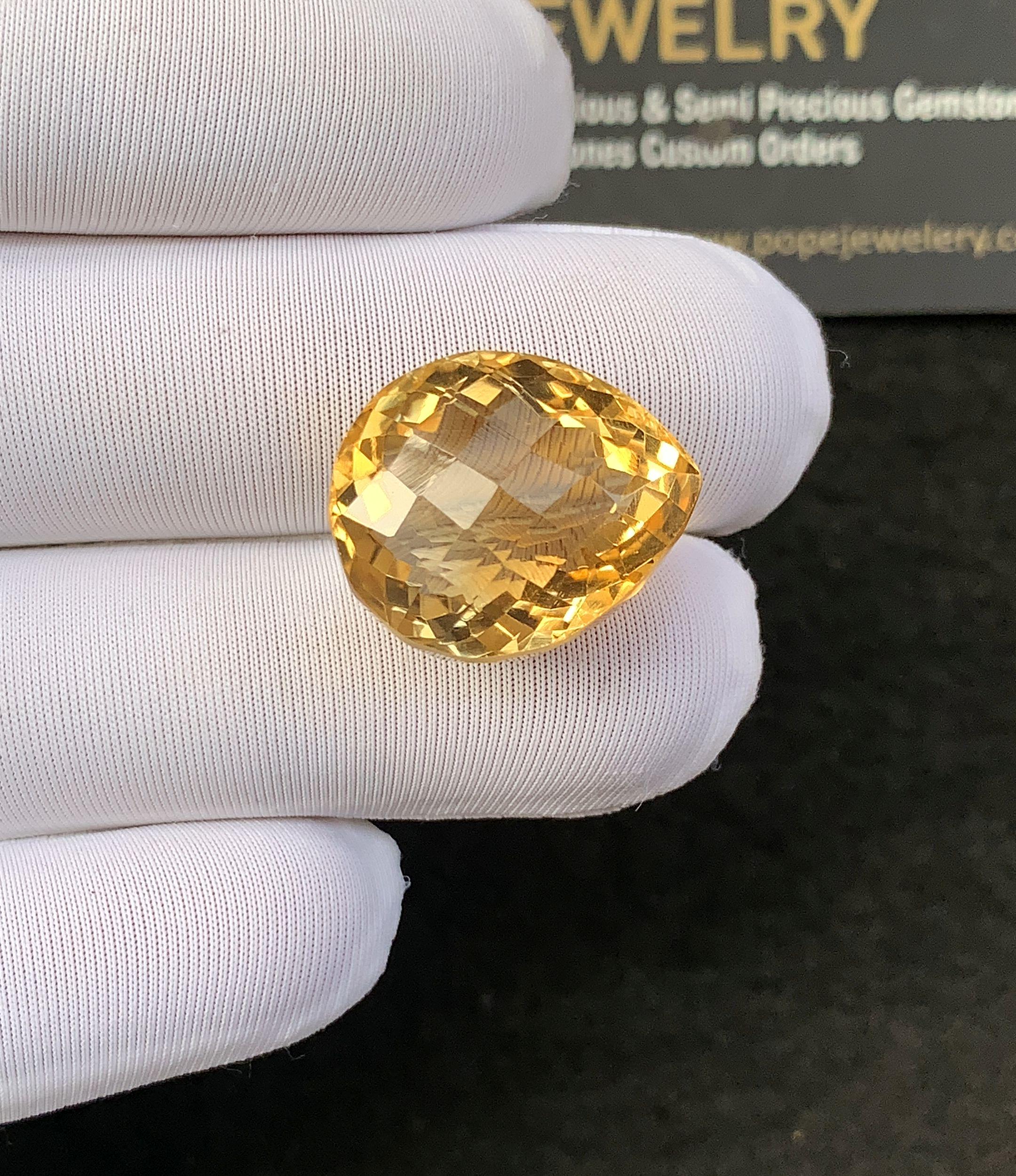 Natural Citrine Gemstone Faceted Cut Heart Shape Cuts High Quality Loose Gemstone For Jewelry Making Wholesalegems 19x16x12 MM Size SM24919