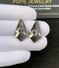 Natural Silky Sapphire Gemstone Rose Cut Fancy Cabochon Loose Gemstone For Jewelry Making Wholesalegems 24x14 MM Size 1 Pair SM24939