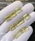 Natural Lemon Quartz Gemstone Faceted Cut Rectangle Shape Loose Gemstone For Jewelry Making Wholesalegems 10-16 MM Size 8 Pcs SM25240