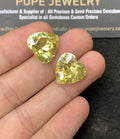 Zircon Gemstone Faceted Cut Heart Shape High Quality Loose Gemstone For Jewelry Making Wholesalegems 15 MM Size 2 Pcs SM24940