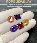 Zircon Gemstone Faceted Cut Mix Shape High Quality Loose Gemstone For Jewelry Making Wholesalegems 9-12 MM Size 5 Pcs SM24980