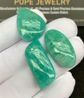 Natural Amazonite Gemstone Smooth Mix Shape Cabochon Loose Gemstone For Jewelry Making Wholesalegems 22-26 MM Size 3 Pcs SM25271