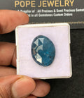 Natural Teal Kyanite Gemstone Rose Cut Fancy Cabochon Loose Gemstone For Jewelry Making Wholesalegems 23x18x6 MM Size SM25005