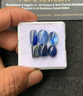 Natural Bicolor Kyanite Gemstone Smooth Mix Cabochon Loose Gemstone For Jewelry Making Wholesalegems 10-13 MM Size 6 Pcs SM25010