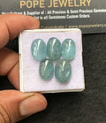 Natural Aqua Kyanite Gemstone Smooth Oval Shape Cabochon Loose Gemstone For Jewelry Making Wholesalegems 13-15 MM Size 5 Pcs SM25045