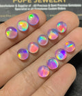 Aurora Opal & Double Smooth Round Cabochon Loose Gemstone For Jewelry Making Wholesalegems 7 MM Size 12 Pcs SM25093