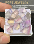 Natural Fluorite Gemstone Step Cut Fancy Shape Cabochon Loose Gemstone For Jewelry Making Wholesalegems 10-18 MM Size 13 Pcs SM25294