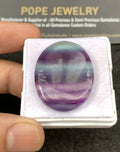 Natural Fluorite Gemstone Smooth Oval Shape Cabochon Loose Gemstone For Jewelry Making Wholesalegems 32x26x5 MM Size SM25297