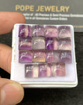 Natural Fluorite Gemstone Smooth Cushion Shape Cabochon Loose Gemstone For Jewelry Making Wholesalegems 8 MM Size 15 Pcs SM25312
