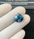 Natural London Blue Topaz Gemstone Faceted Cut Heart Shape Loose Gemstone For Jewelry Making Wholesalegems 12x12x7 MM Size SM25138