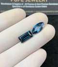Natural London Blue Topaz Gemstone Faceted Cut Mix Shape Loose Gemstone For Jewelry Making Wholesalegems 12-14 MM Size 2 Pcs SM25139