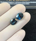 Natural London Blue Topaz Gemstone Faceted Cut Oval Shape Loose Gemstone For Jewelry Making Wholesalegems 10x7 MM Size 2 Pcs SM25144