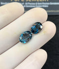 Natural London Blue Topaz Gemstone Faceted Cut Oval Shape Loose Gemstone For Jewelry Making Wholesalegems 10x8 MM Size 2 Pcs SM25145