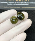 Natural Moldavite Gemstone Rose Cut Fancy Shape Cabochon Loose Gemstone For Jewelry Making Wholesalegems 13-14 MM Size 2 Pcs SM25158