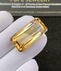 Natural Citrine Gemstone Faceted Cut Rectangle Shape Loose Gemstone For Jewelry Making Wholesalegems 29x14x11 MM Size SM25219
