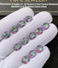 Natural Mystic Topaz Gemstone Faceted Cut Oval Shape Loose Gemstone For Jewelry Making Wholesalegems 9x7 MM Size 12 Pcs SM25223