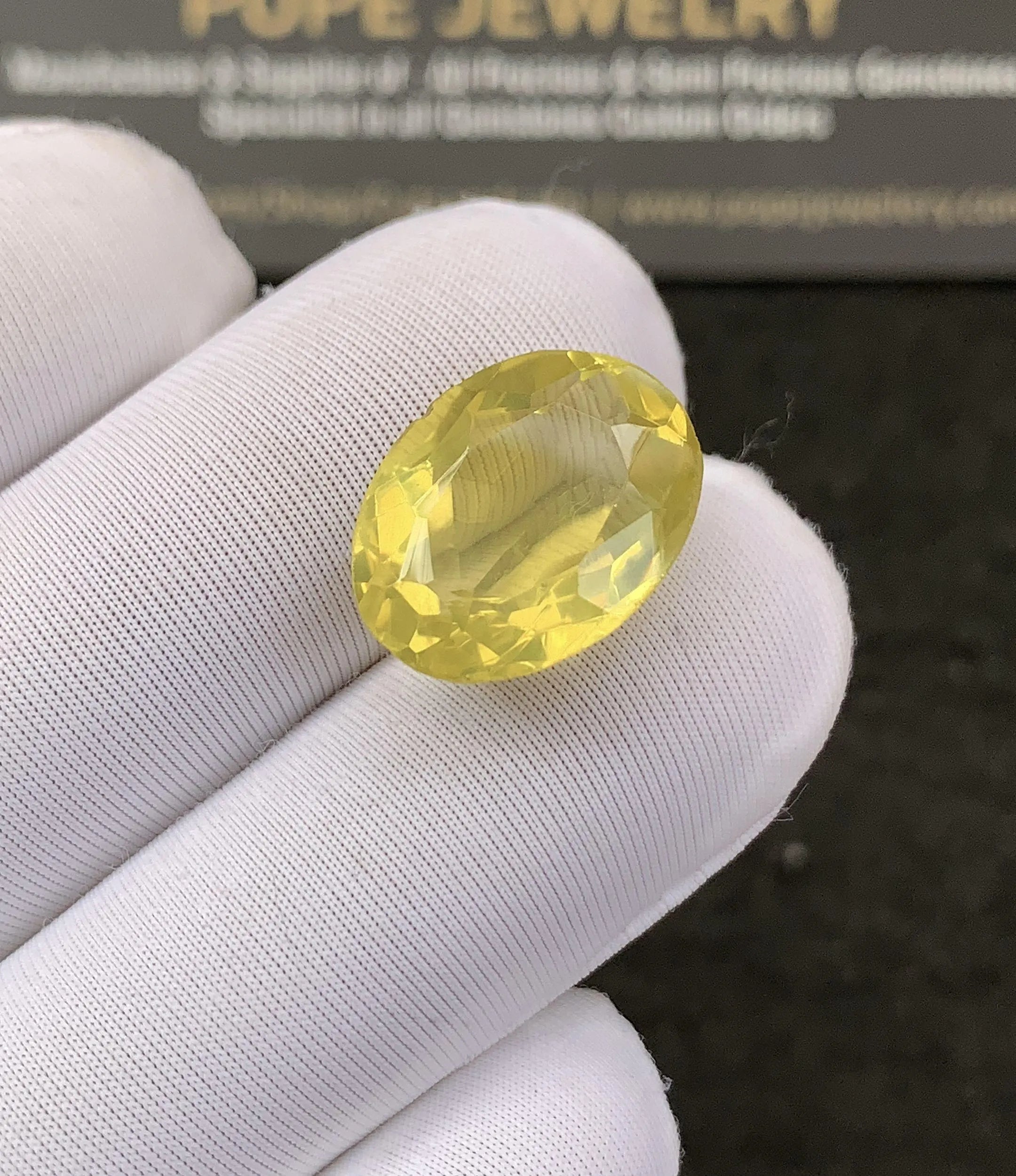 Natural Lemon Quartz Gemstone Faceted Cut Oval Shape Loose Gemstone For Jewelry Making Wholesalegems 16x12x8 MM Size SM25231