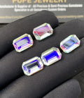 Rainbow Quartz Gemstone Faceted Cut Rectangle Shape Loose Gemstone For Jewelry Making Wholesalegems 12x8 MM Size 5 Pcs SM25244