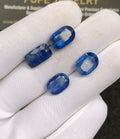 Natural Blue Kyanite Gemstone Faceted Cut Mix High Quality Loose Gemstone For Jewelry Making Wholesalegems 11-13 MM Size 4 Pcs SM25248