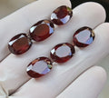 Natural Hessonite Garnet Gemstone Faceted Cut Oval Shape Loose Gemstone For Jewelry Making Wholesalegems 12-13  MM Size 6 Pcs SM25388