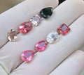 Natural Tourmaline Gemstone Faceted Cut Mix Shape High Quality Loose Gemstone For Jewelry Making Wholesalegems 6-10 MM Size 8 Pcs SM25397