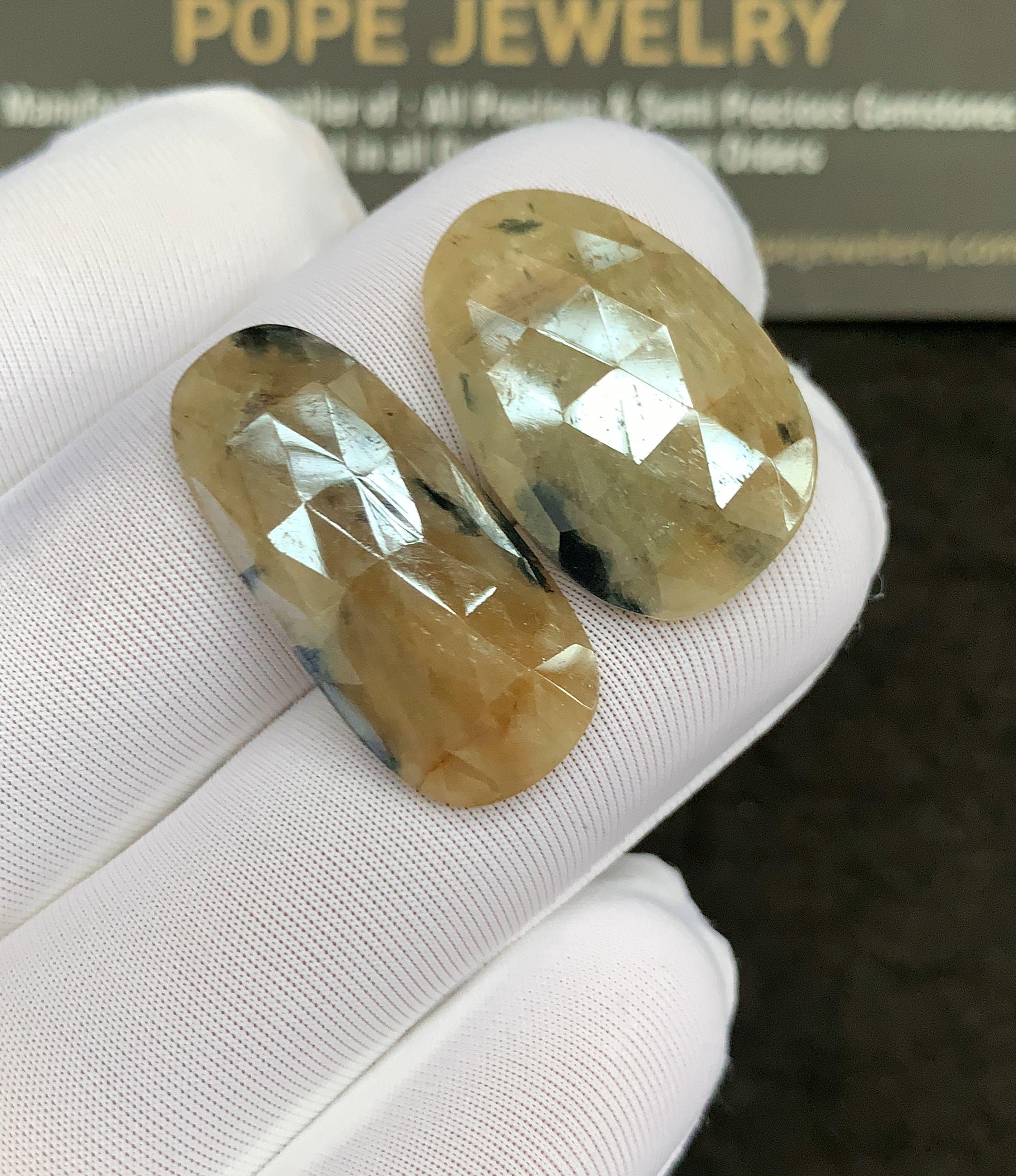 Natural Silverite Gemstone Rose Cut Fancy Shape Cabochon Loose Gemstone For Jewelry Making Wholesalegems 23-16 MM Size 2 Pcs SM25258