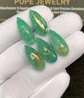 Natural Golden Rutile Doublet Gemstone Rose Cut Pear Cabochon Loose Gemstone For Jewelry Making Wholesalegems 20x8 MM Size 5 Pcs SM25284